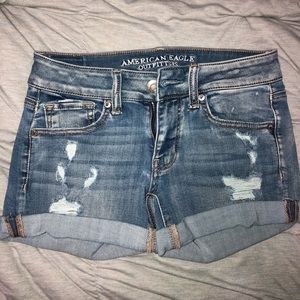 AEO Ripped Jean Shorts